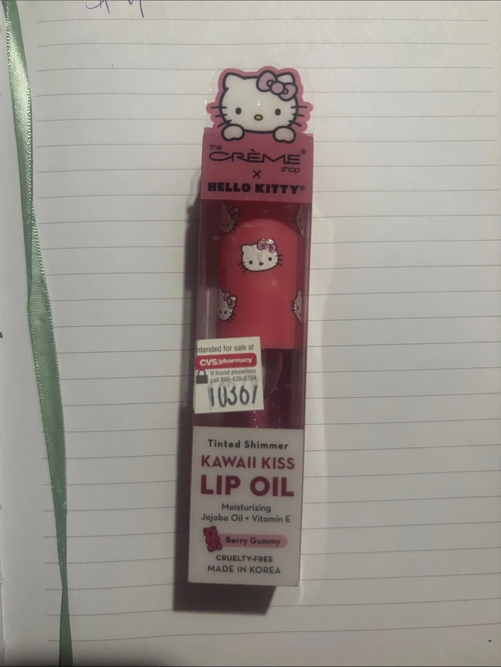 Hello Kitty Pink Kawaii Kiss Tinted Shimmer Lip Oil